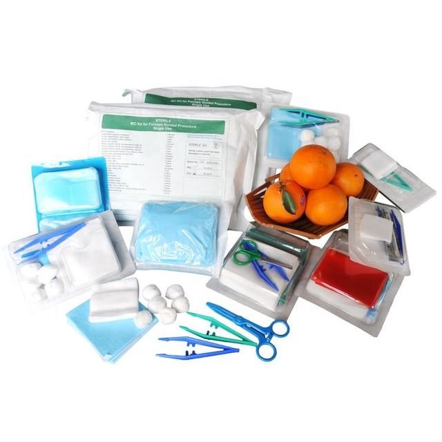 Sterile wound dressing set, PP+PE