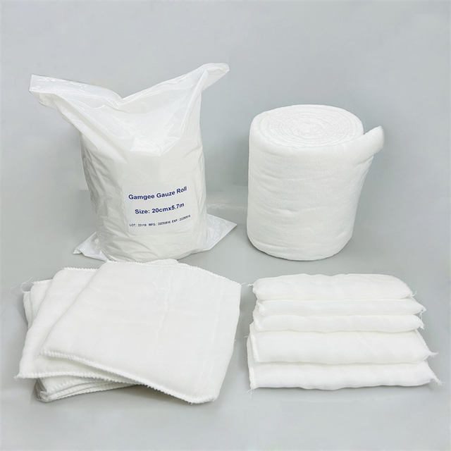 Gauze gamgee dressing roll, sterile or non-sterile