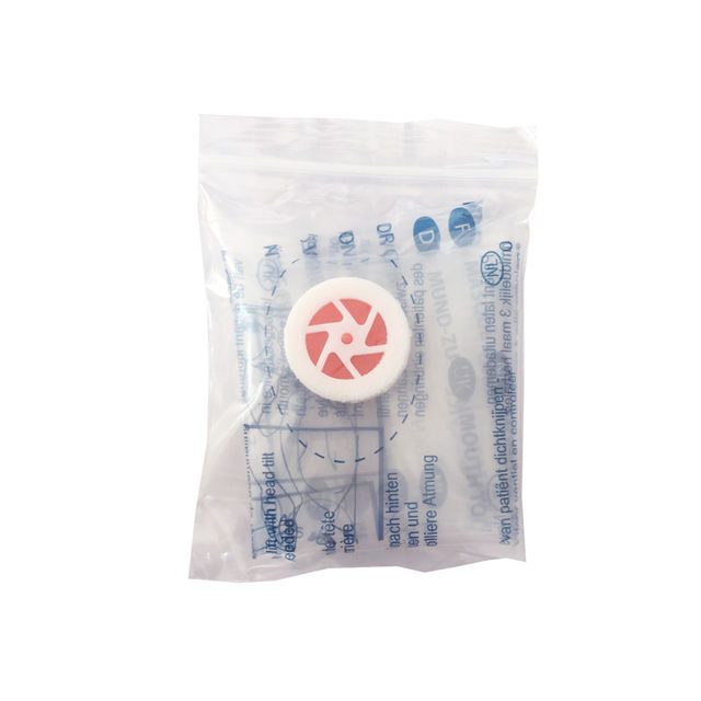 CPR breathing mask, blue
